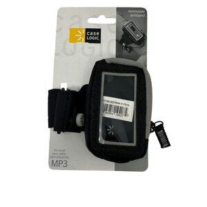 Case Logic Small MP3 Player Case Black/Gray with Removable Armband NIB